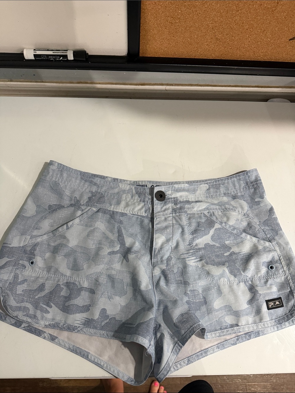Pelagic Light Blue Camouflage Athletic Shorts